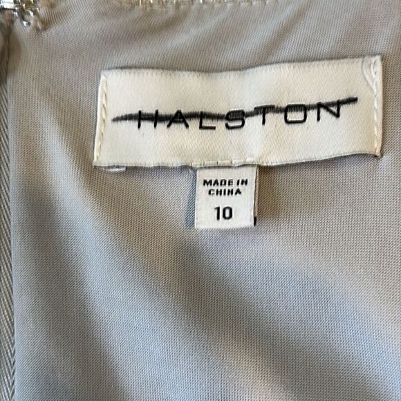 Halston Silver Metallic Spaghetti Strap Pleated Bottom Dress 70’s , Marilyn Monr - Picture 4 of 5